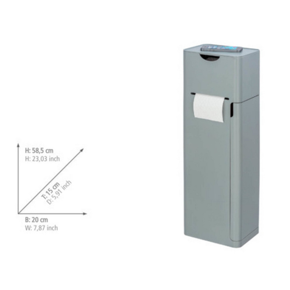 Stand WC-Garnitur „Imon 6-in-1“ mit Ablage Grau matt WENKO