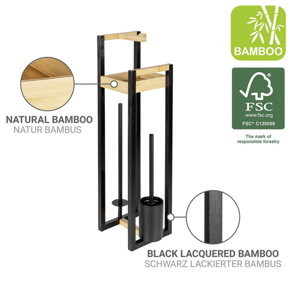 Stand WC-Garnitur 4-in-1  „Braidi“ Bambus WENKO
