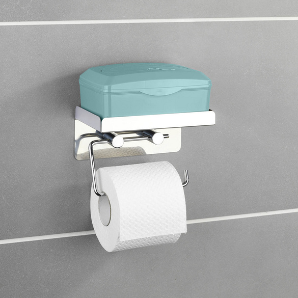 Toilettenpapierhalter 2-in-1 Edelstahl WENKO