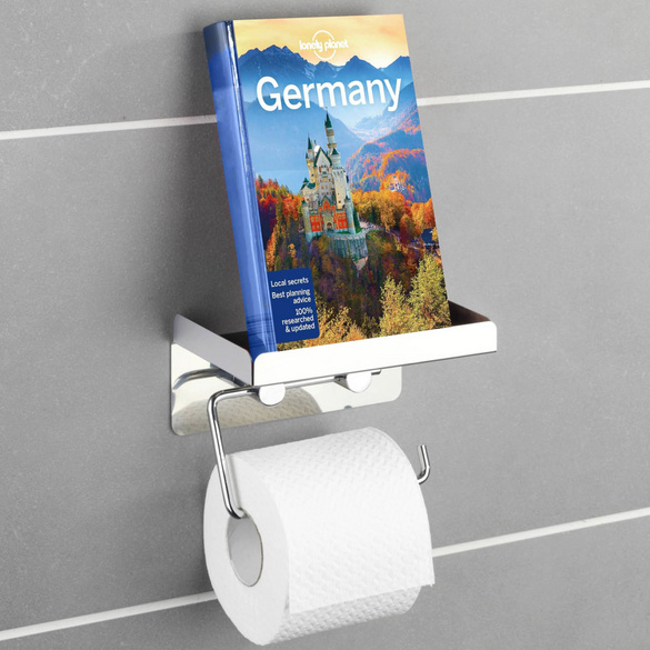Toilettenpapierhalter 2-in-1 Edelstahl WENKO