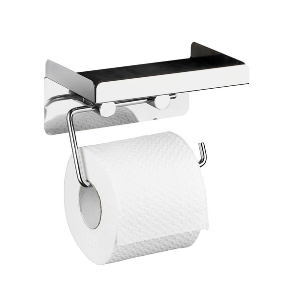 Toilettenpapierhalter 2-in-1 Edelstahl WENKO