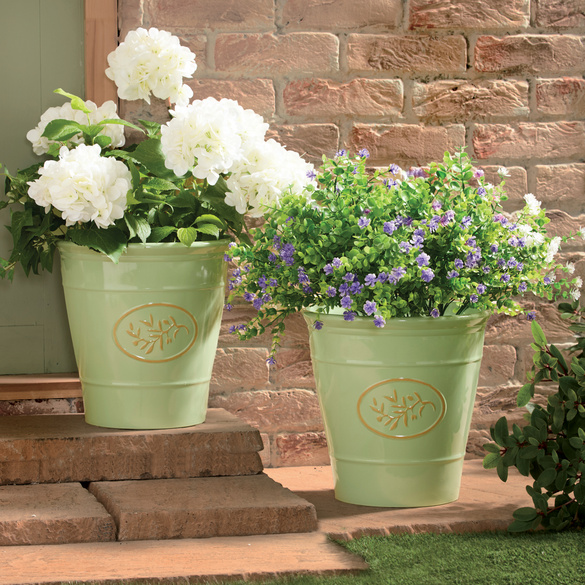 Pflanztöpfe "Oliven", 2er-Set