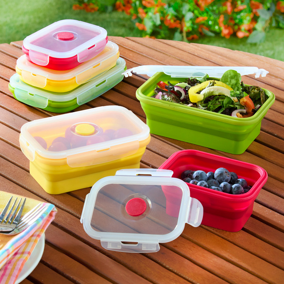 Faltbare Frischhaltedosen 3er-Set