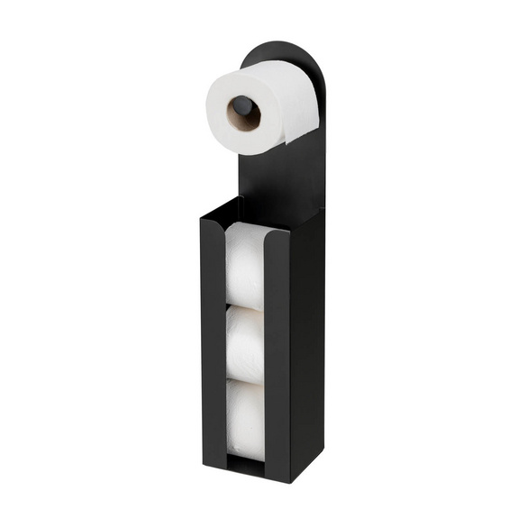 2-in-1 Toilettenpapierhalter „Agira“ Schwarz WENKO