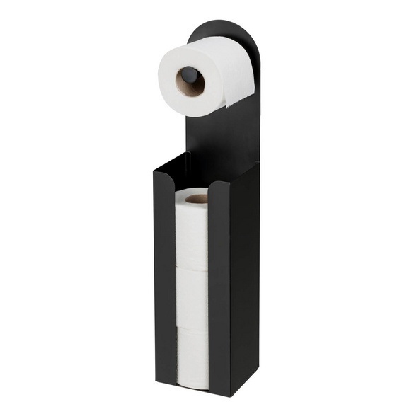 2-in-1 Toilettenpapierhalter „Agira“ Schwarz WENKO