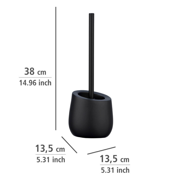 WC-Garnitur „Badi“ Schwarz Keramik WENKO