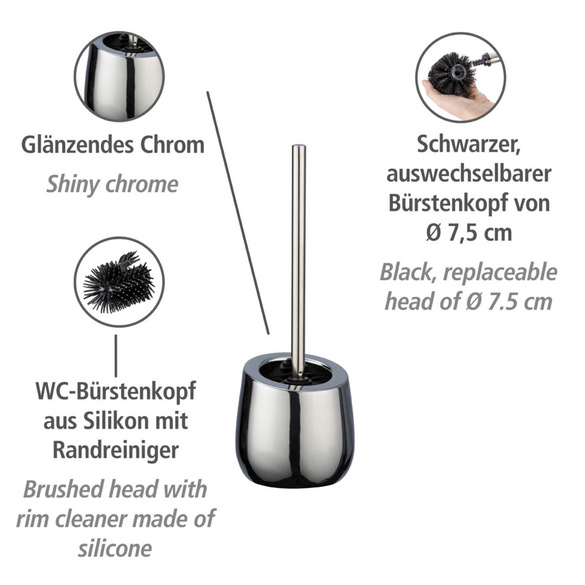 WC-Garnitur „Badi“ Chrom Keramik WENKO