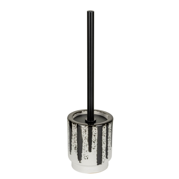 WC-Garnitur „Subiza“ Keramik/Metall Weiß-Schwarz WENKO