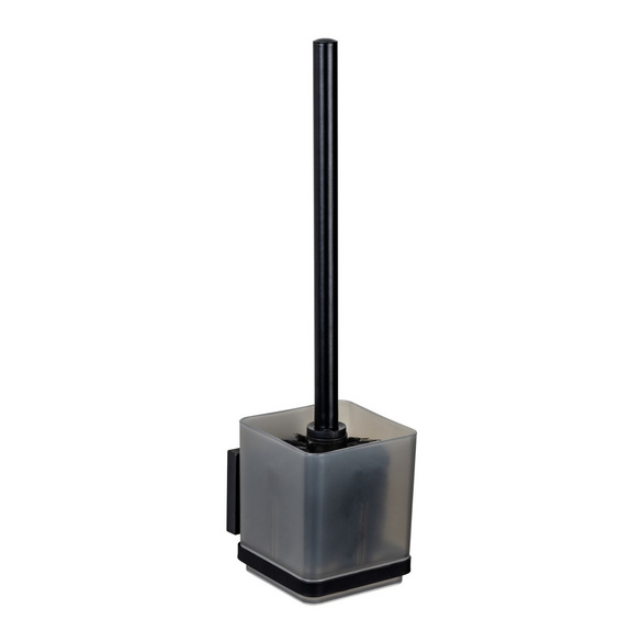 WC-Garnitur „Quadro“ Schwarz Vacuum-Loc® WENKO