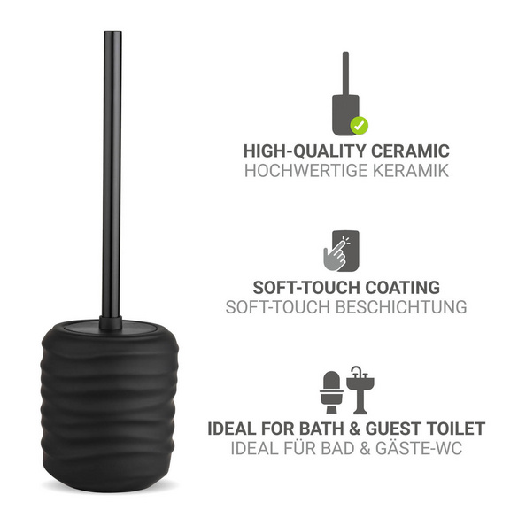 WC-Garnitur „Illana“ Schwarz Soft-Touch WENKO