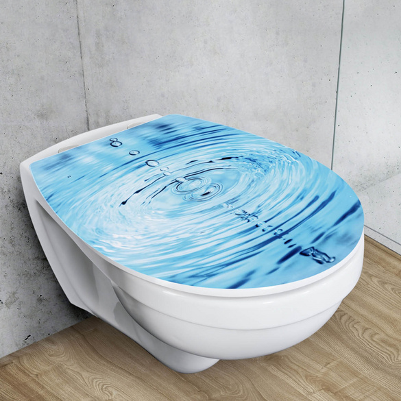 WC-Sitz „Droplets Hochglanz“ mit Absenkautomatik WENKO