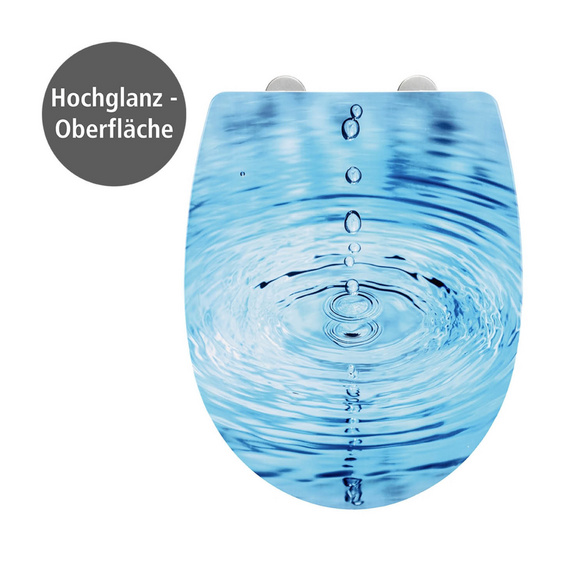 WC-Sitz „Droplets Hochglanz“ mit Absenkautomatik WENKO