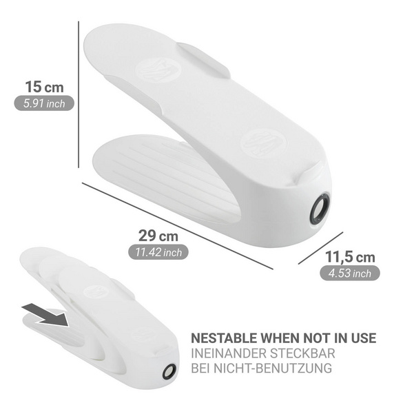 Schuhhalter Weiß 8er Set WENKO