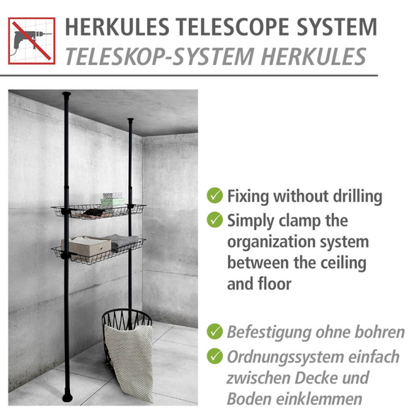 Korb Herkules 2er Set Schwarz WENKO