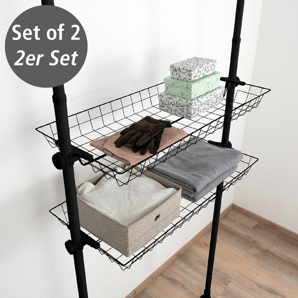 Korb Herkules 2er Set Schwarz WENKO