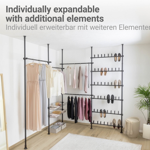 Kleiderstange Herkules 2er Set Schwarz WENKO