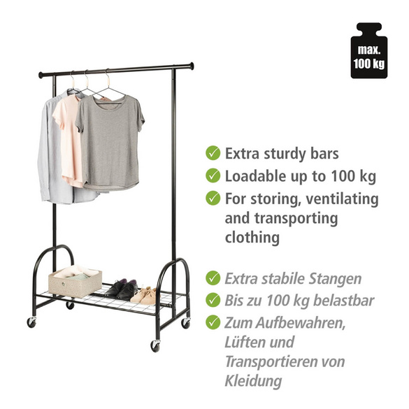 Kleiderständer Profi Schwarz WENKO