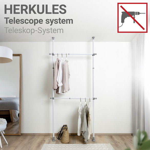 Kleiderstange Herkules 2er Set WENKO