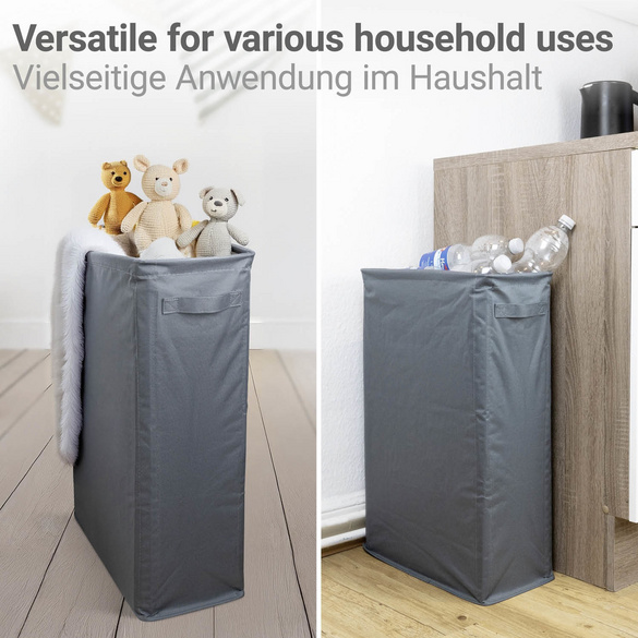 Wäschesammler Slim 46 l Anthrazit WENKO