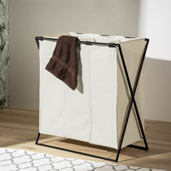 Wäschesammler Trio XL 3-fach Beige WENKO