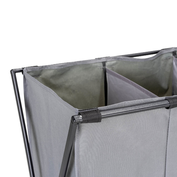 Wäschesammler Trio XL 3-fach Grau WENKO