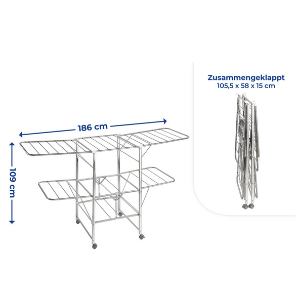Wäschetrockner Mobil Edelstahl MAXIMEX