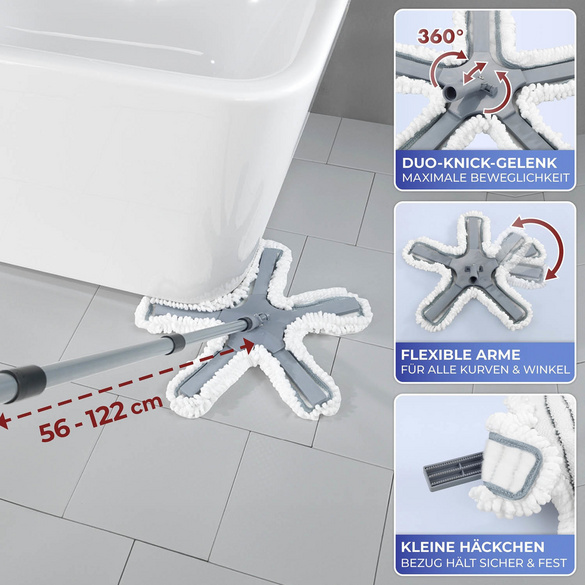Bodenwischer Oktopus mit Teleskopstiel MAXIMEX