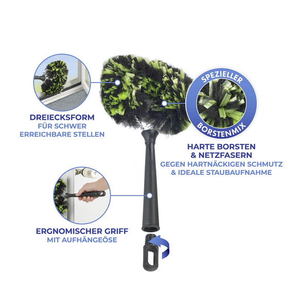 Eck-Staubbürste mit Teleskopstiel MAXIMEX