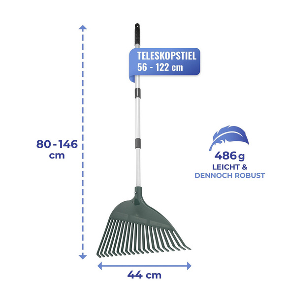 Gartenrechen mit Teleskopstiel MAXIMEX