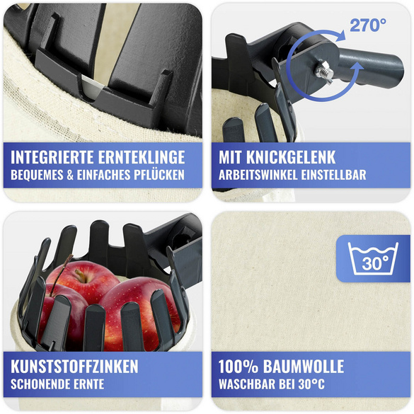 Obstsammler XL mit Teleskopstiel MAXIMEX