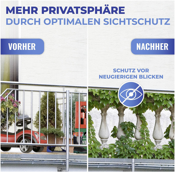 Balkon-Sichtschutz Efeu 5 m MAXIMEX