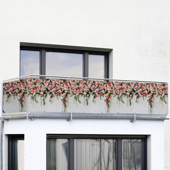 Balkon-Sichtschutz Rosen 5 m MAXIMEX
