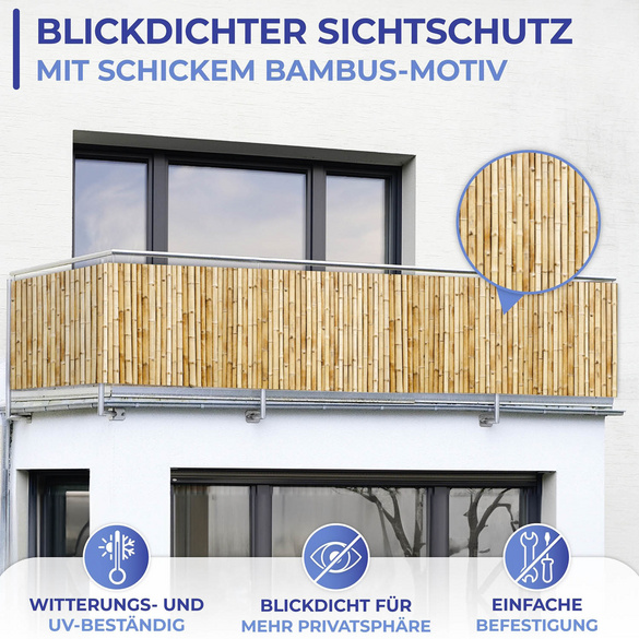 Balkon-Sichtschutz Bambus MAXIMEX