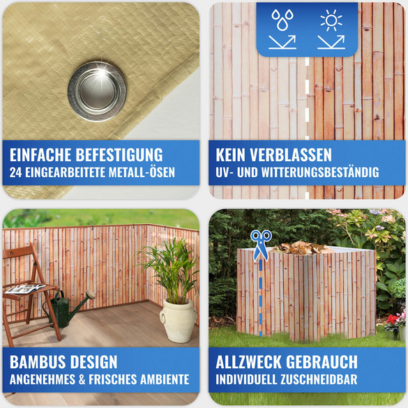 Balkon-Sichtschutz Bambus MAXIMEX