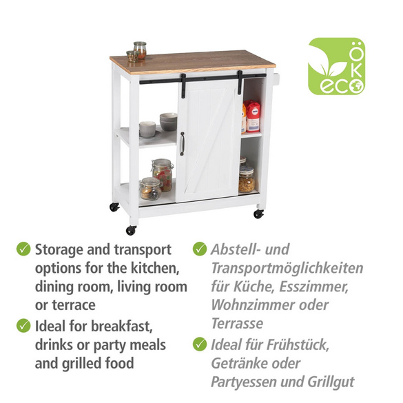 Küchenwagen Landhaus mit Rollen WENKO