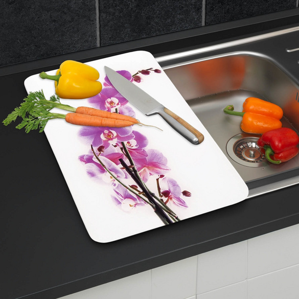 Herdabdeckplatten 2er Set Orchideenblüte WENKO