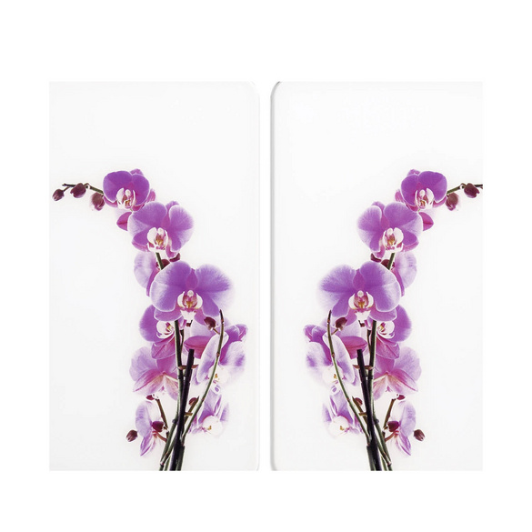 Herdabdeckplatten 2er Set Orchideenblüte WENKO