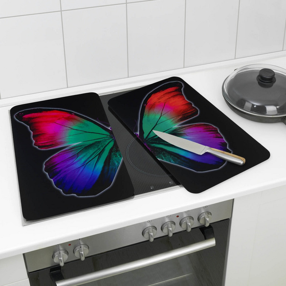 Herdabdeckplatten 2er Set Butterfly by Night WENKO