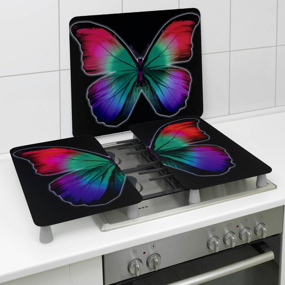 Herdabdeckplatten 2er Set Butterfly by Night WENKO