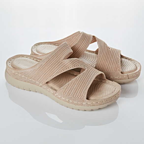 Pantolette „Julie" beige