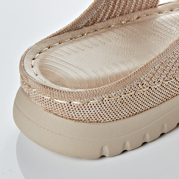 Pantolette „Julie" beige
