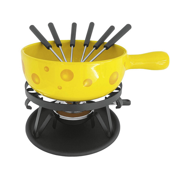 Käsefondue-Set „Formaggio“ gelb NOUVEL