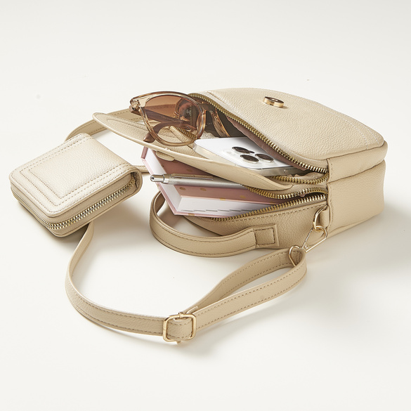 Handtasche "Geli" mit Geldbörse sandfarben