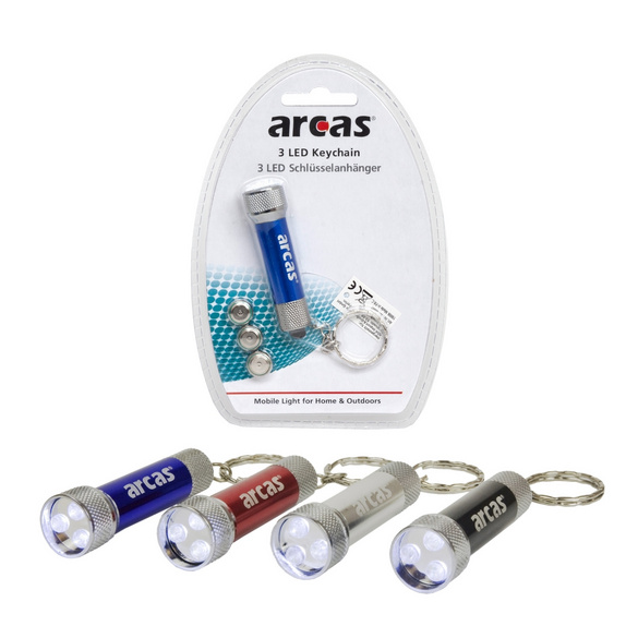 LED-Schlüsselanhänger-Taschenlampe 4er-Set
