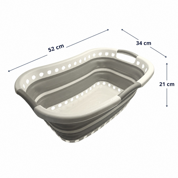 Ergonomischer Wäschekorb, zusammenklappbar