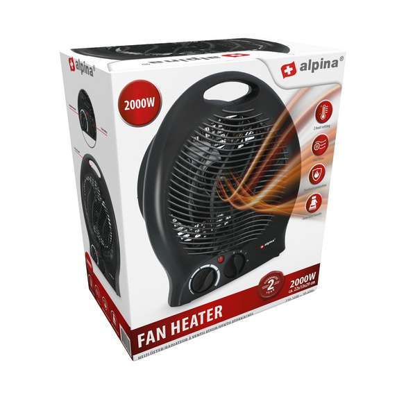 Heizlüfter 2000W schwarz alpina