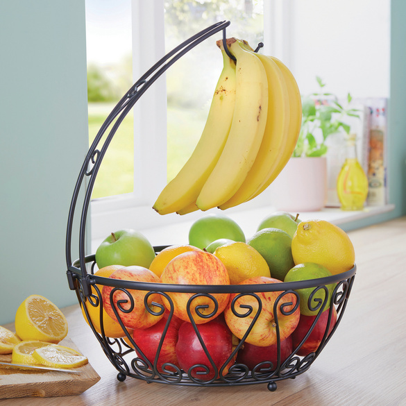 Obstschale mit Bananenhalter