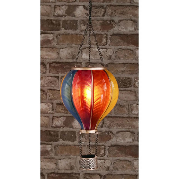 LED Solar-Heißluftballon groß bunt