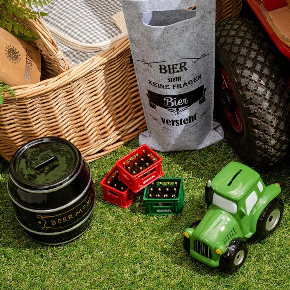 Spardose "Traktor" aus Keramik