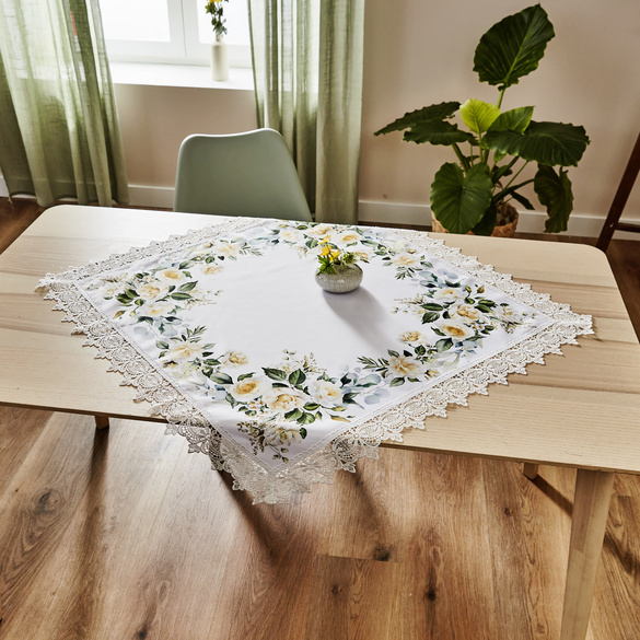 Mitteldecke "Rosenranke", 85x85x cm